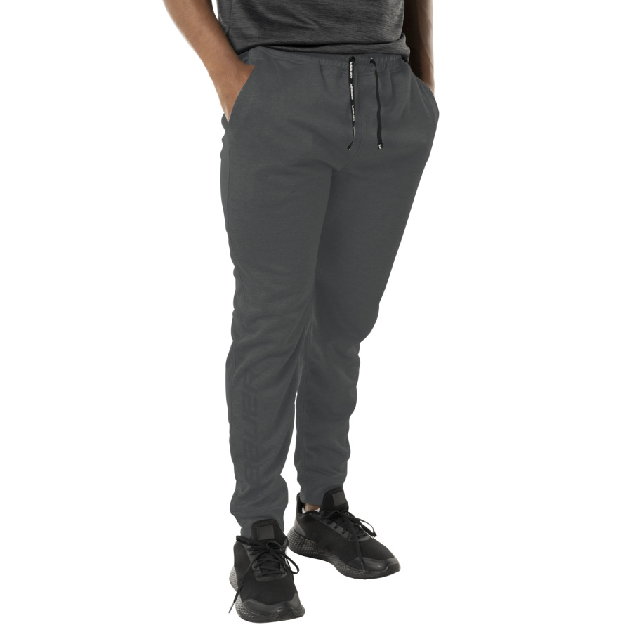 PÁNSKE TEPLÁKOVÉ NOHAVICE BAUER TEAM FLEECE JOGGER GREY 